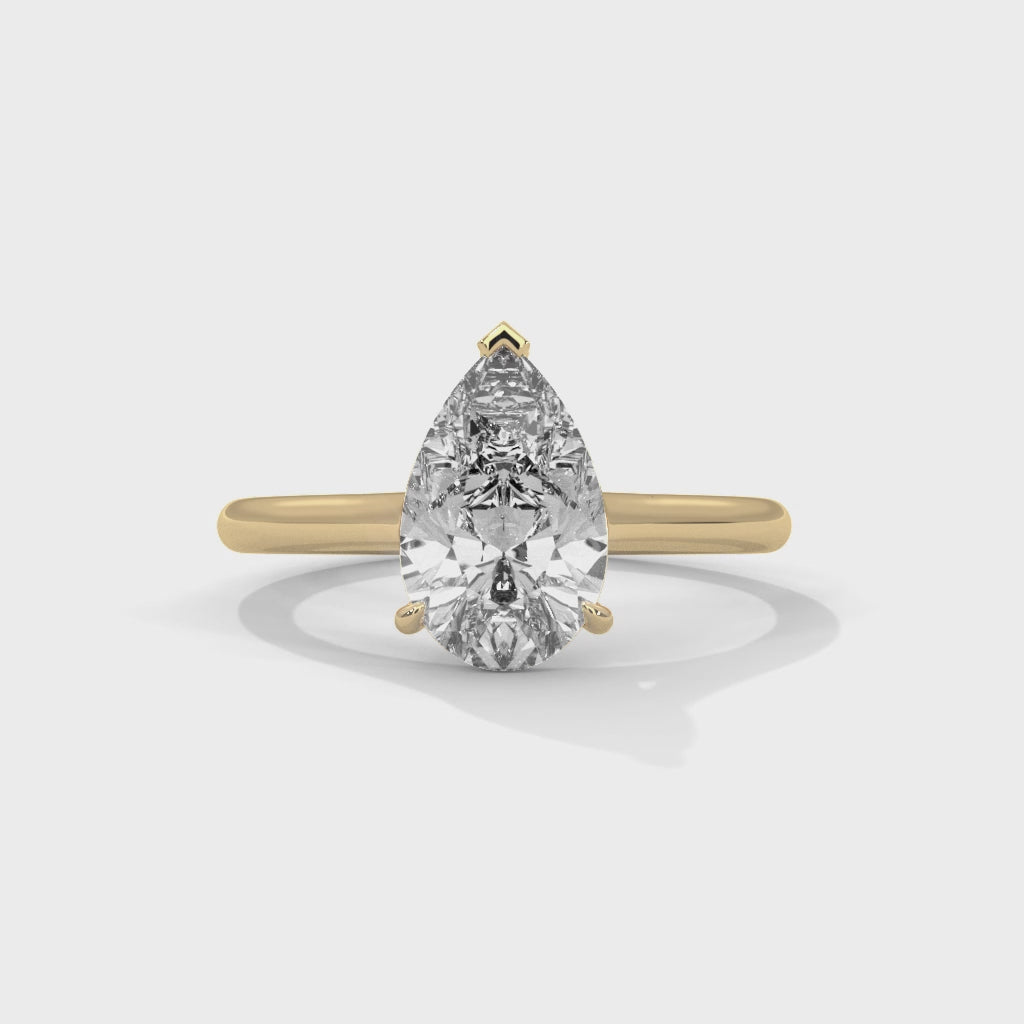 Pear Engagement Ring 18K | Lab Grown Diamond