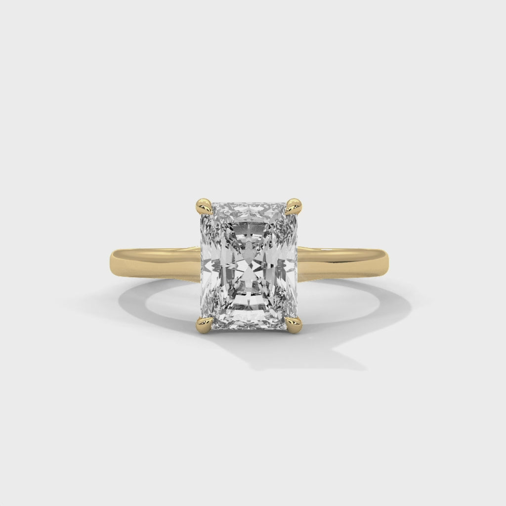 Radiant Engagement Ring 18K | Lab Grown Diamond