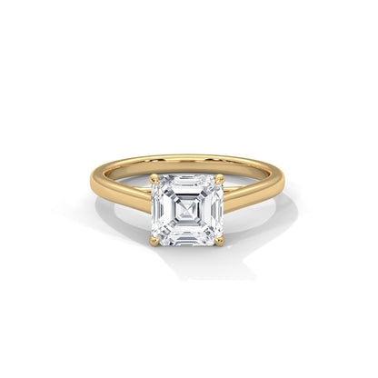 Asscher Engagement Ring 18K | Lab Grown Diamond
