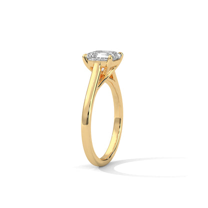 Asscher Engagement Ring 18K | Lab Grown Diamond