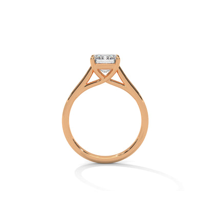 Radiant Engagement Ring 18K Rose Gold | Lab Grown Diamond