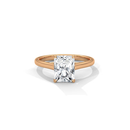 Radiant Engagement Ring 18K Rose Gold | Lab Grown Diamond