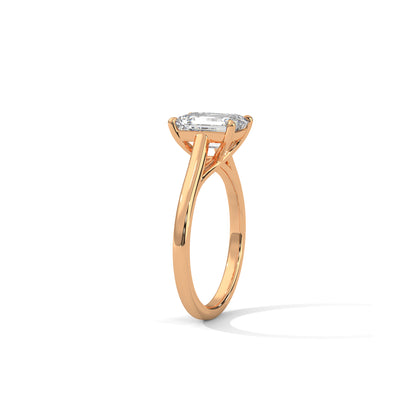 Radiant Engagement Ring 18K Rose Gold | Lab Grown Diamond