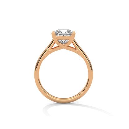 Princess Engagement Ring 18K Rose Gold | Lab Grown Diamond