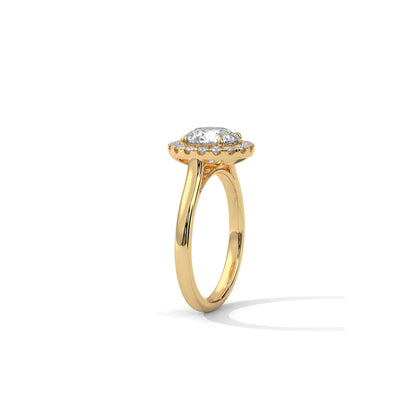 Halo Engagement Ring 18K | Lab Grown Diamond
