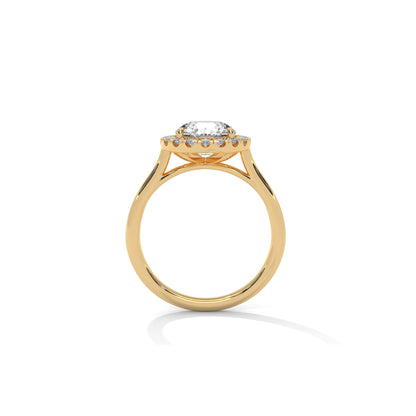 Halo Engagement Ring 18K | Lab Grown Diamond