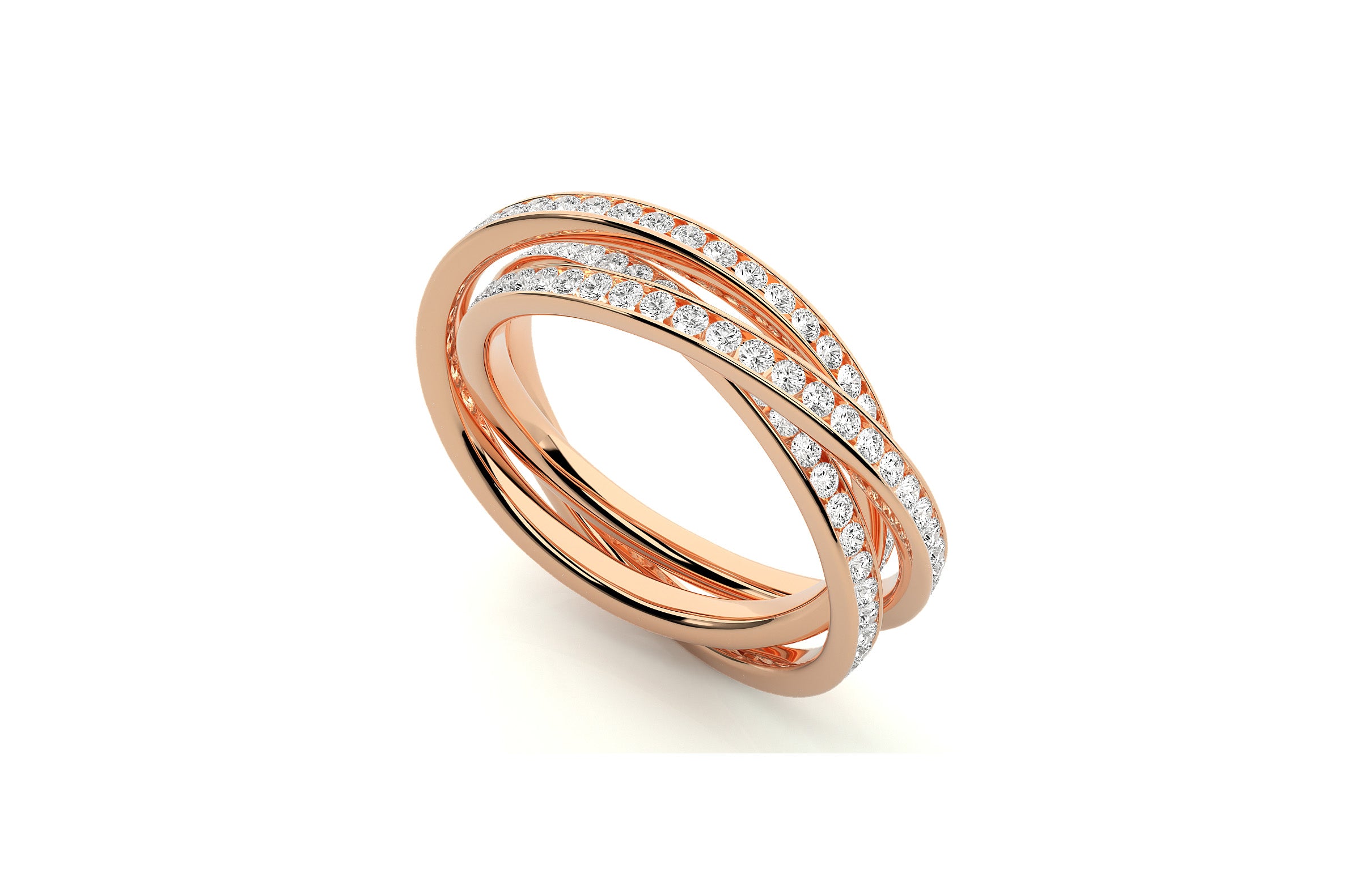 Stacked Lab Grown Diamond Wedding Ring 18K or Platinum