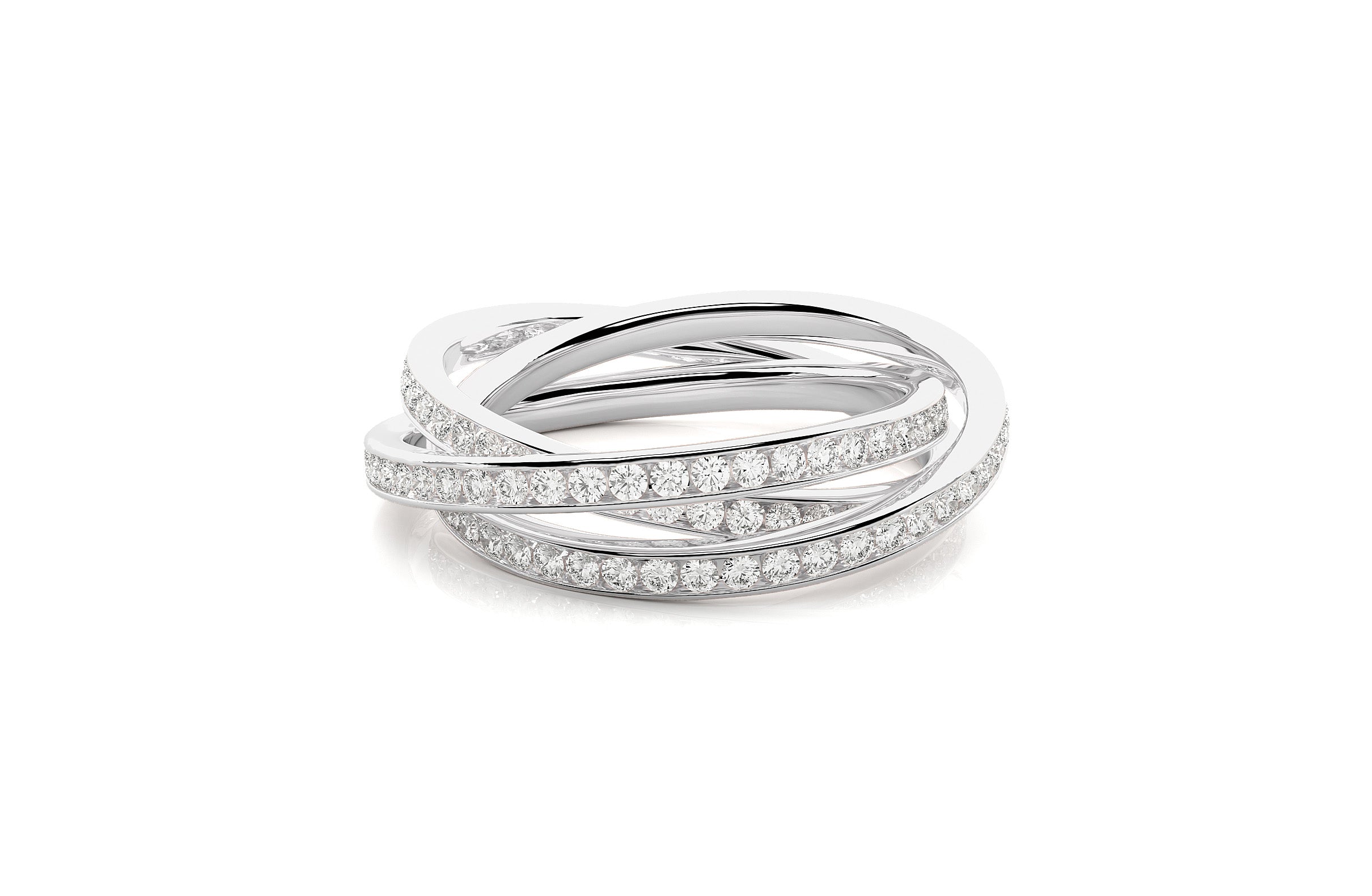 Stacked Lab Grown Diamond Wedding Ring 18K or Platinum