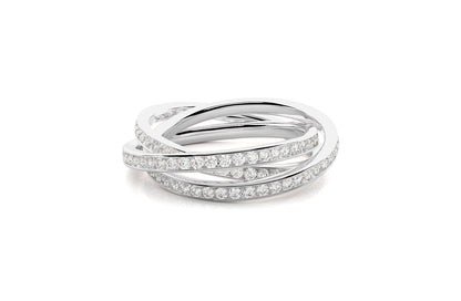 Stacked Lab Grown Diamond Wedding Ring 18K or Platinum