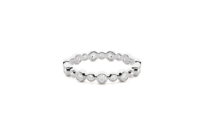 2.9 mm Lab Grown Diamond Bubbly Design Wedding Ring 18K or Platinum