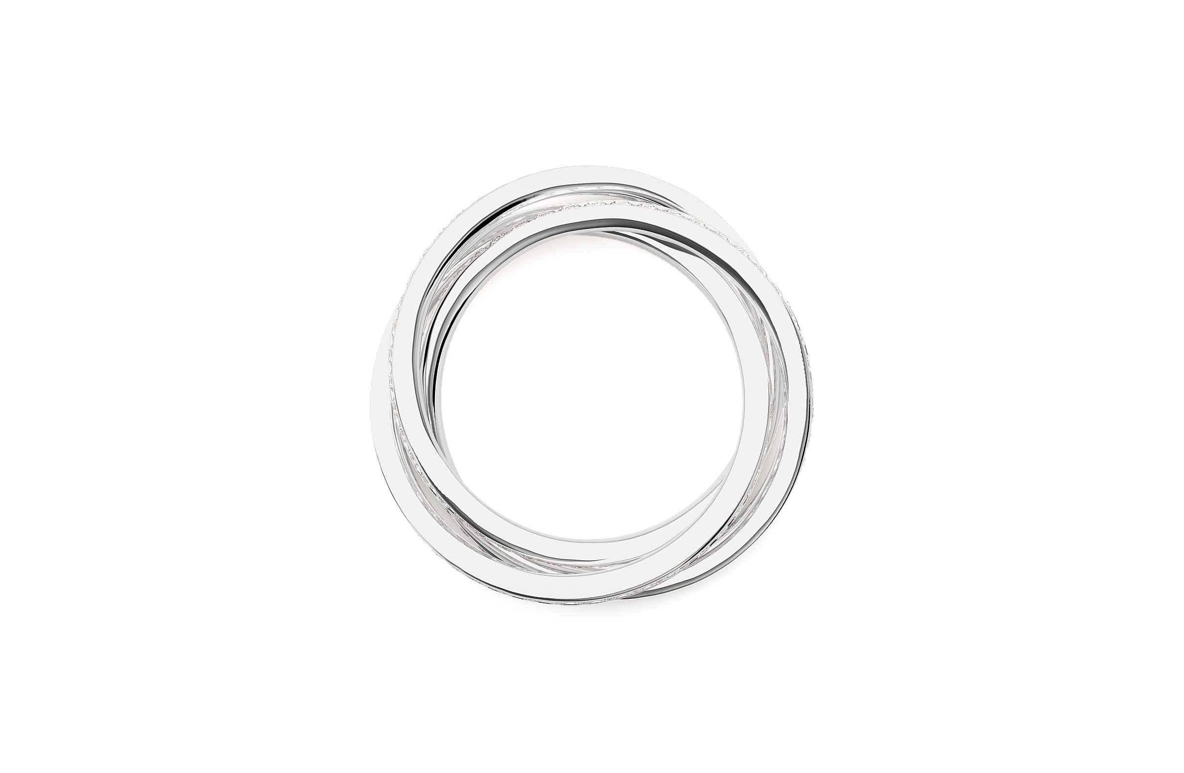 Stacked Lab Grown Diamond Wedding Ring 18K or Platinum