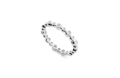 2.9 mm Lab Grown Diamond Bubbly Design Wedding Ring 18K or Platinum