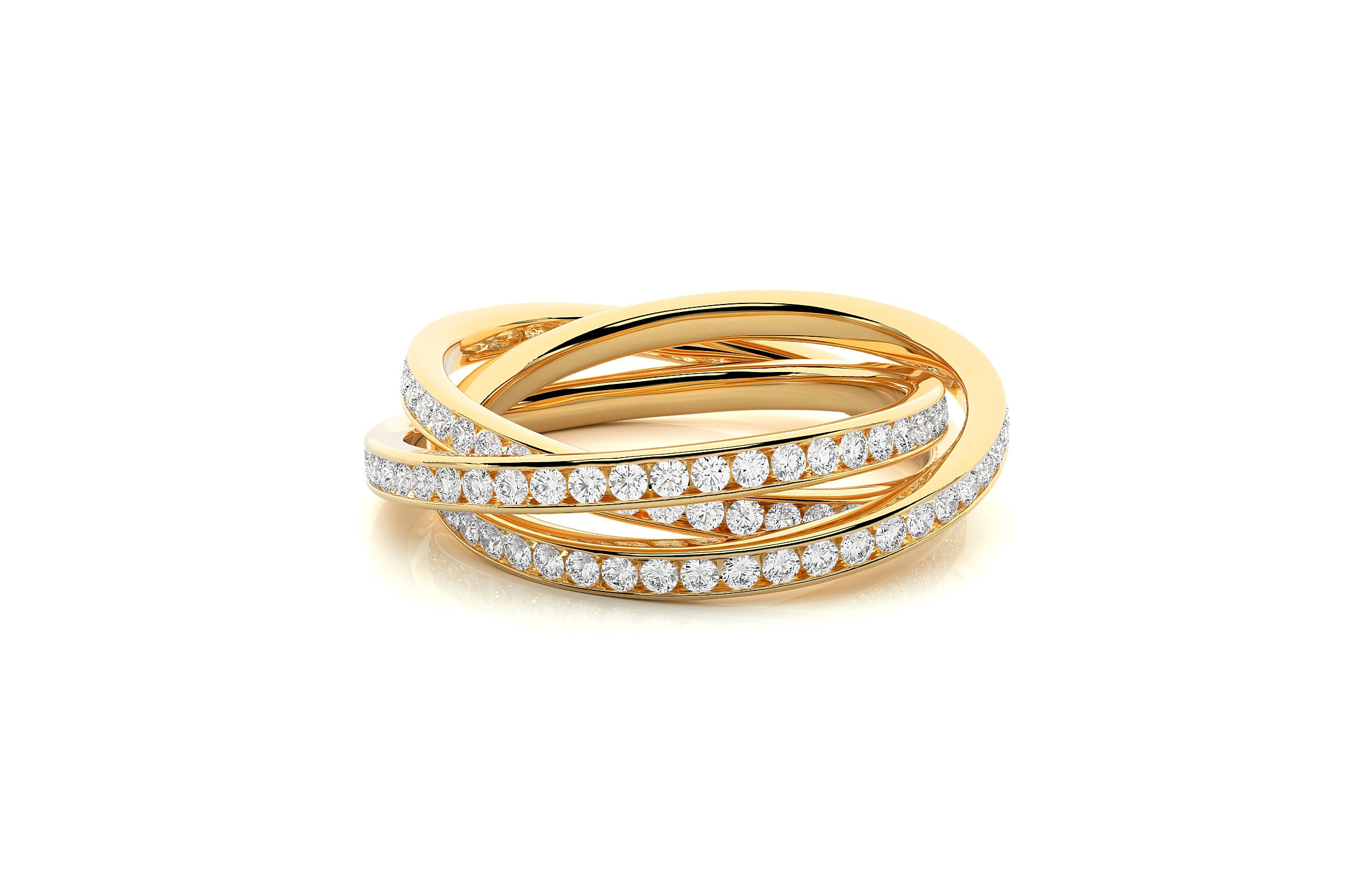 Stacked Lab Grown Diamond Wedding Ring 18K or Platinum