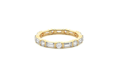 2.2 mm Lab Grown Diamond Baguette Wedding Ring 18K or Platinum