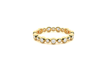 2.9 mm Lab Grown Diamond Bubbly Design Wedding Ring 18K or Platinum