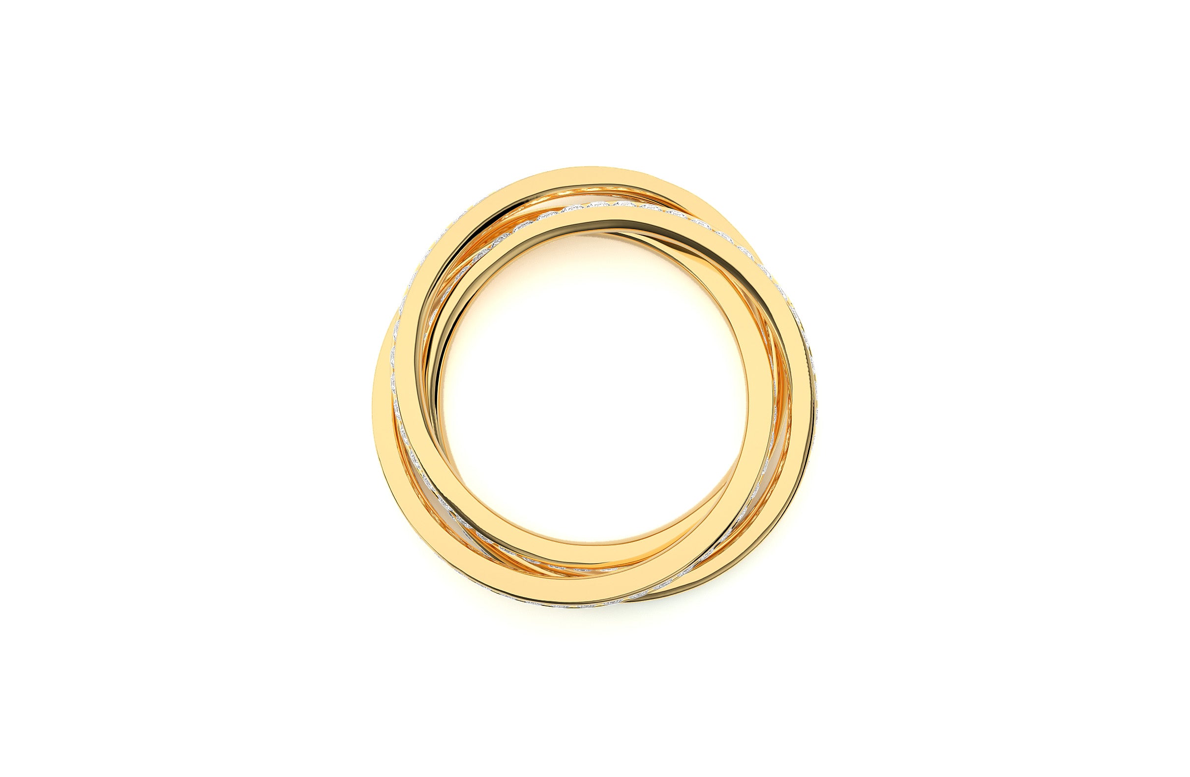 Stacked Lab Grown Diamond Wedding Ring 18K or Platinum
