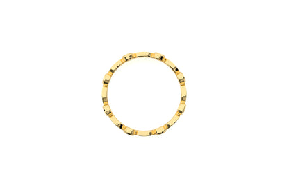 3 mm Lab Grown Diamond Alternating Design Wedding Ring 18K or Platinum