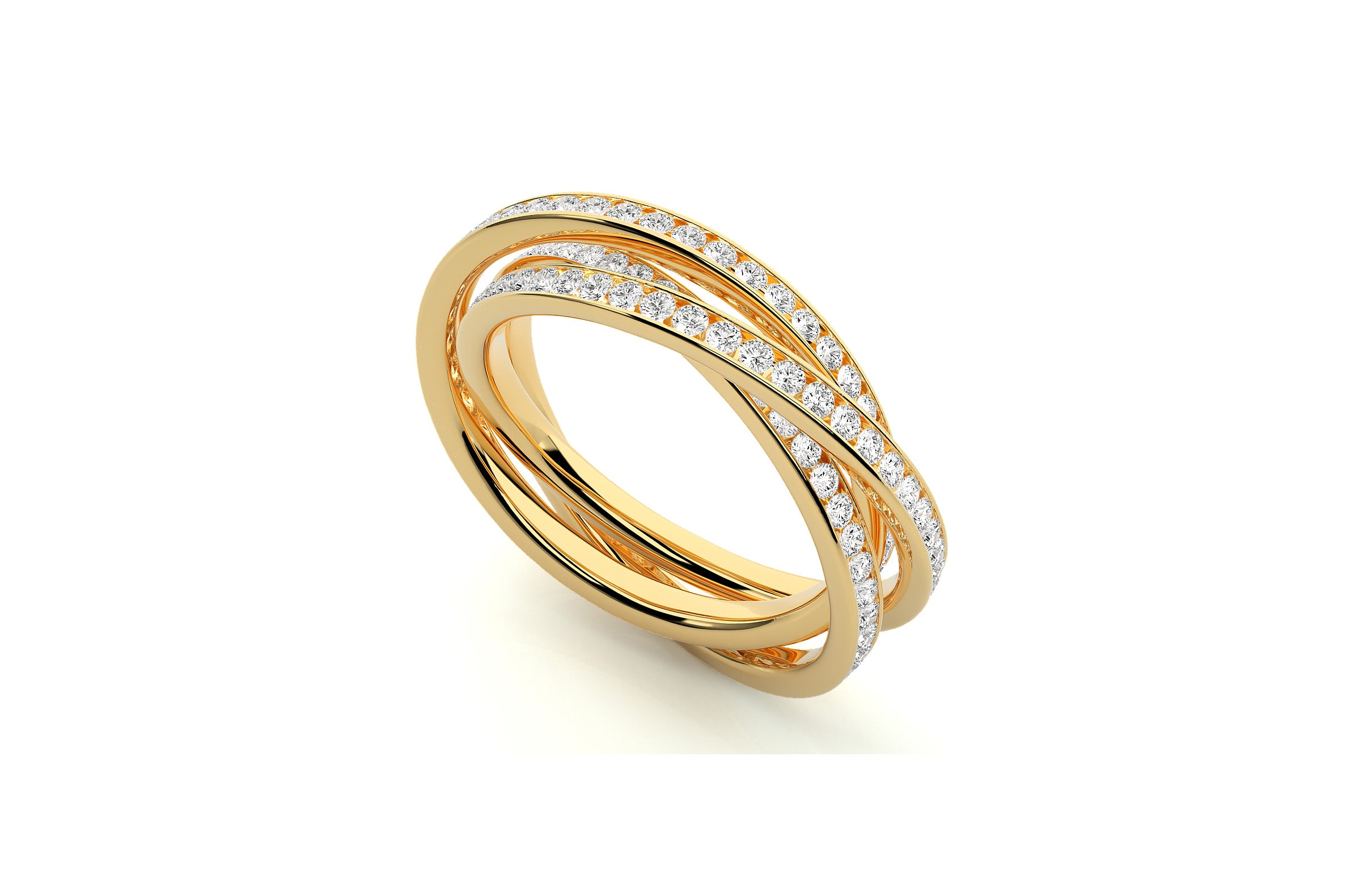 Stacked Lab Grown Diamond Wedding Ring 18K or Platinum