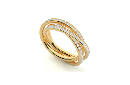 Stacked Lab Grown Diamond Wedding Ring 18K or Platinum
