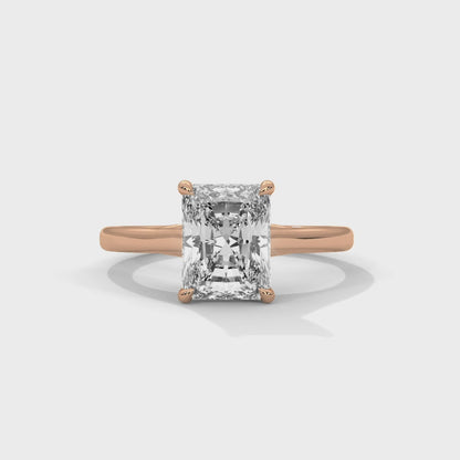 Radiant Engagement Ring 18K Rose Gold | Lab Grown Diamond