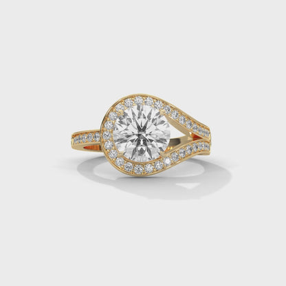 Infinite Halo Engagement Ring 18K | Lab Grown Diamond