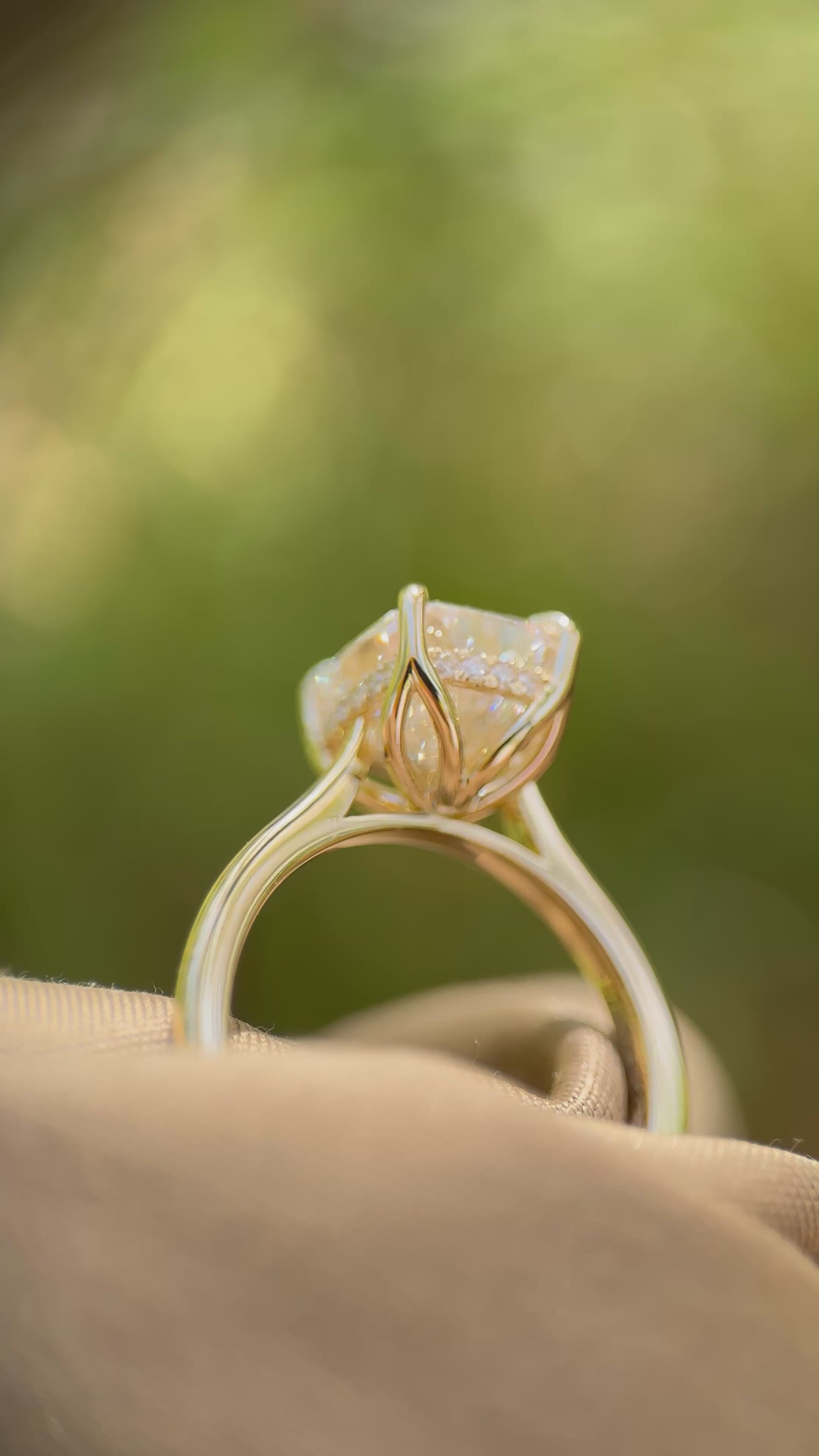 Load video: Custom Engagement Ring for Gu