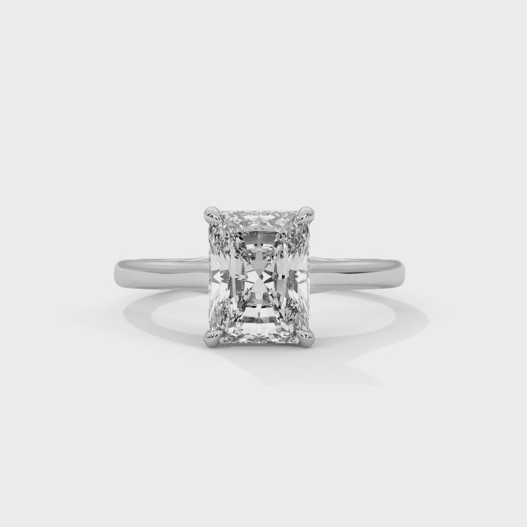 Radiant Engagement Ring Platinum | Lab Grown Diamond