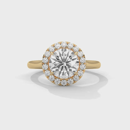 Halo Engagement Ring 18K | Lab Grown Diamond