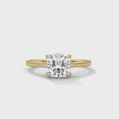 Cushion Engagement Ring 18K | Lab Grown Diamond